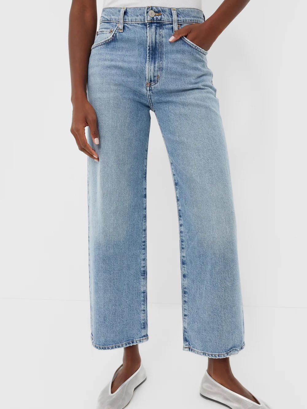 Agolde Harper Crop Straight Jean in Hassle - Picture 1 of 6